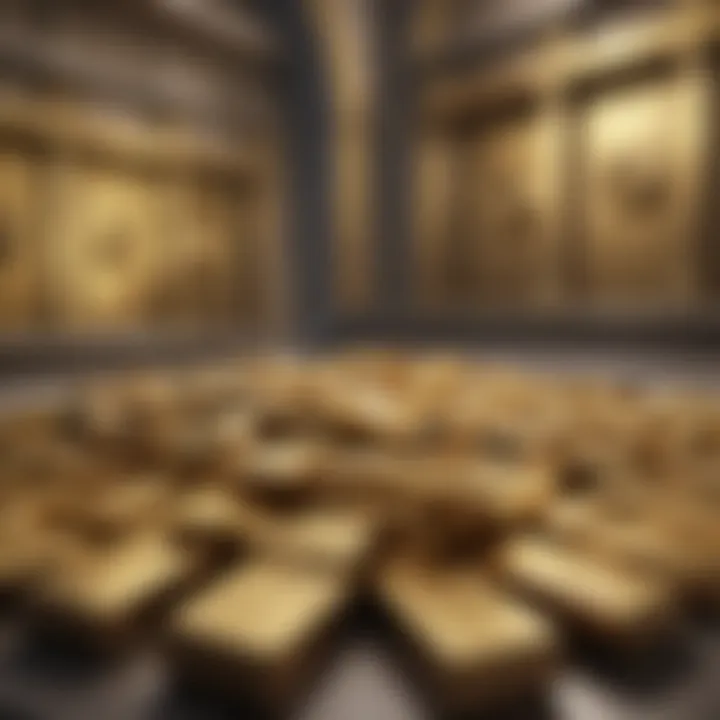 A serene vault showcasing an array of gold assets.