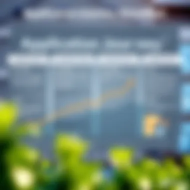 Infographic detailing the application journey for a loan