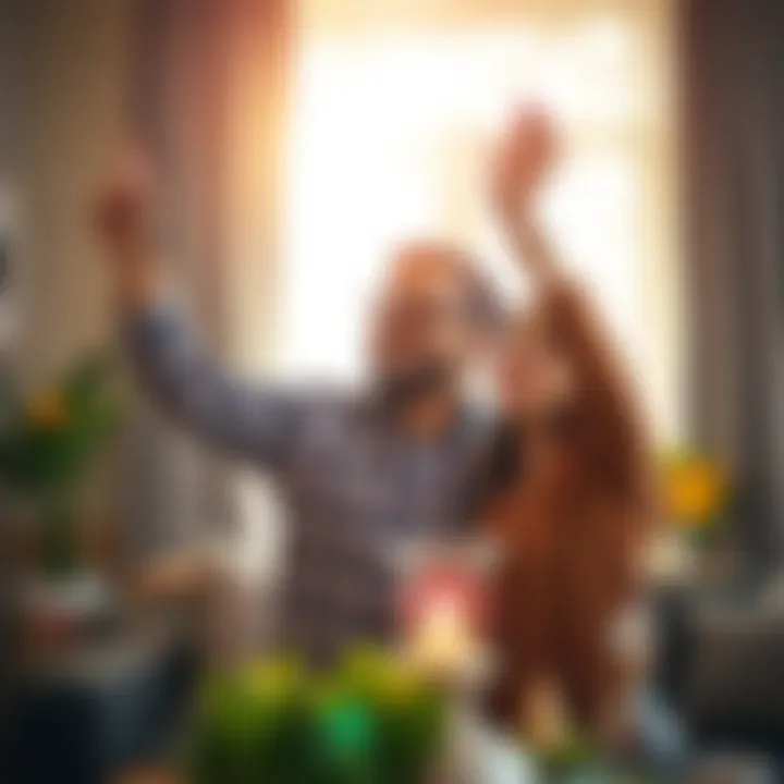 Celebrating Financial Achievements Couple celebrating financial milestones