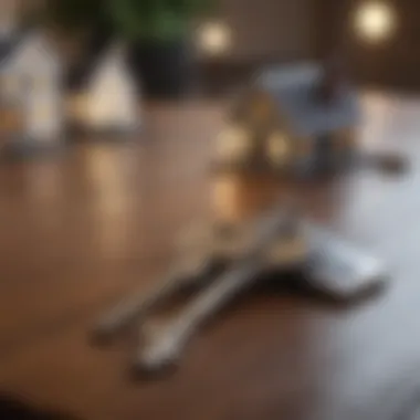 House keys on a table