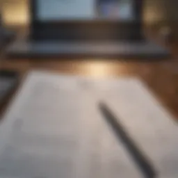 A Chartered Public Accountant reviewing financial documents and data analytics tools