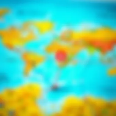 Navigating Travel Choices A vibrant map with travel routes