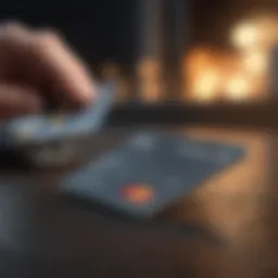 A person analyzing credit card offers and benefits