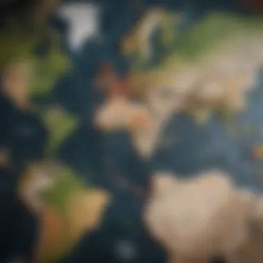 International Trade Routes and Relations Map highlighting international trade routes and relations