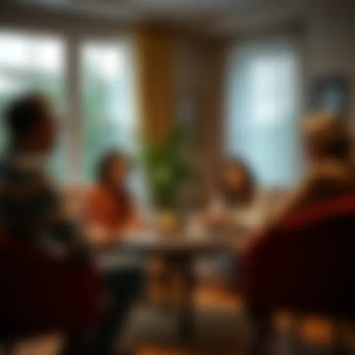 A family gathered discussing estate planning