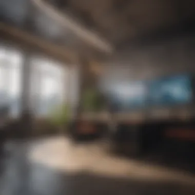 Dynamic Workplace for Business Agility A dynamic workplace showcasing collaboration and innovation