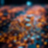 An abstract representation of blockchain technology