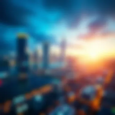 The Rise of Smart Cities and Investment Opportunities A futuristic city skyline with digital overlays