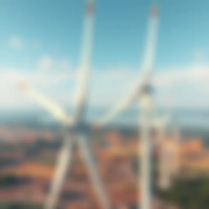 Wind turbines generating clean energy