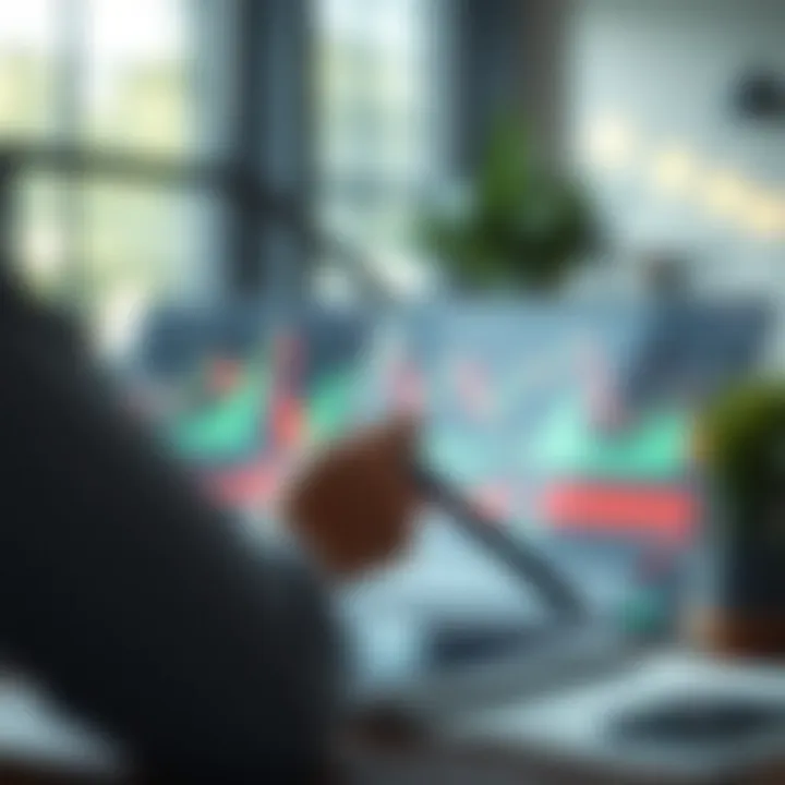 Advanced stock chart analysis interface