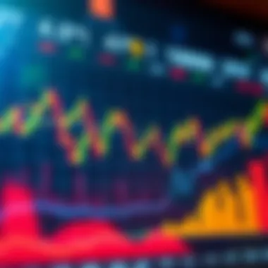 Visual representation of stock market trends