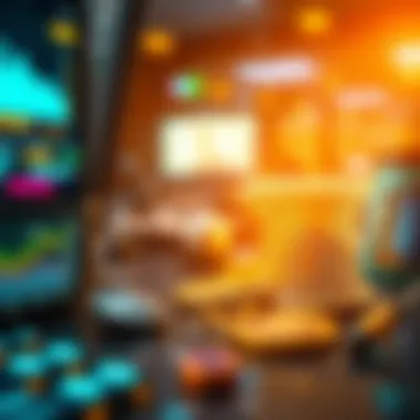 Conceptual illustration of technology's impact on investments