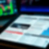 A close-up of financial news articles displayed on a digital tablet, highlighting investment strategies.