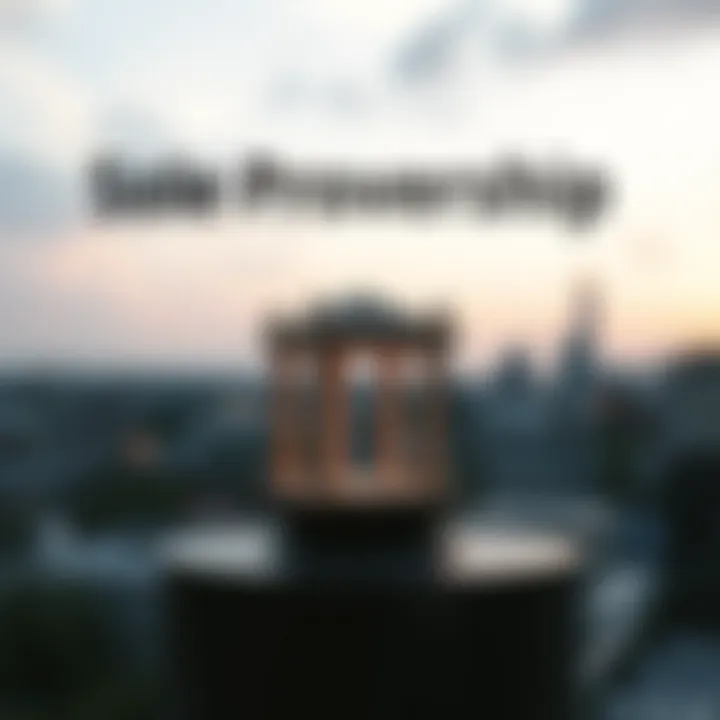 Conceptual representation of a sole proprietorship business model