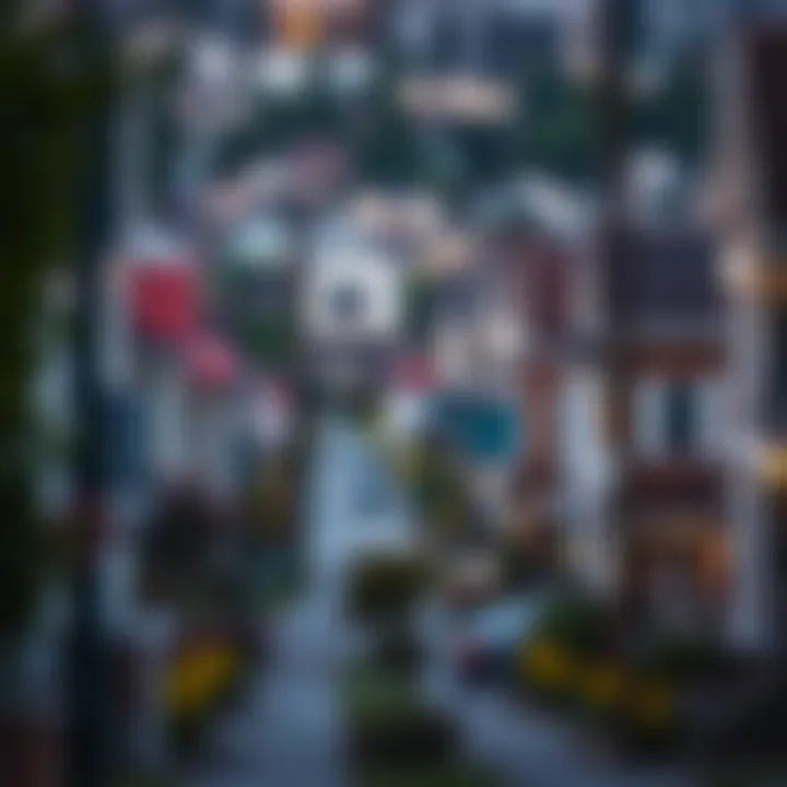 A vibrant neighborhood symbolizing real estate opportunities