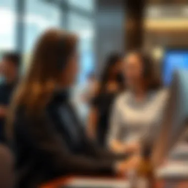 Customer support interaction at a bank