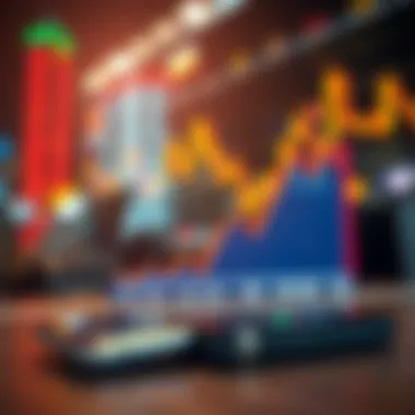 Graph showing growth trends in the stock market