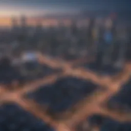 A futuristic cityscape showcasing 5G connectivity