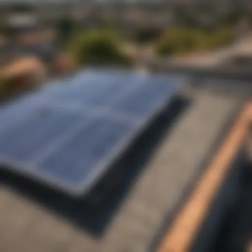 Solar panel installation on a residential rooftop