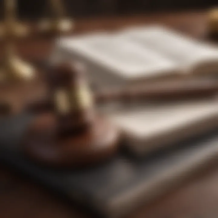 A gavel resting on a legal book signifying court rulings