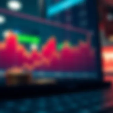 Graph showing potential market trends for new cryptocurrencies