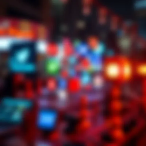 An illustration representing diverse social media platforms