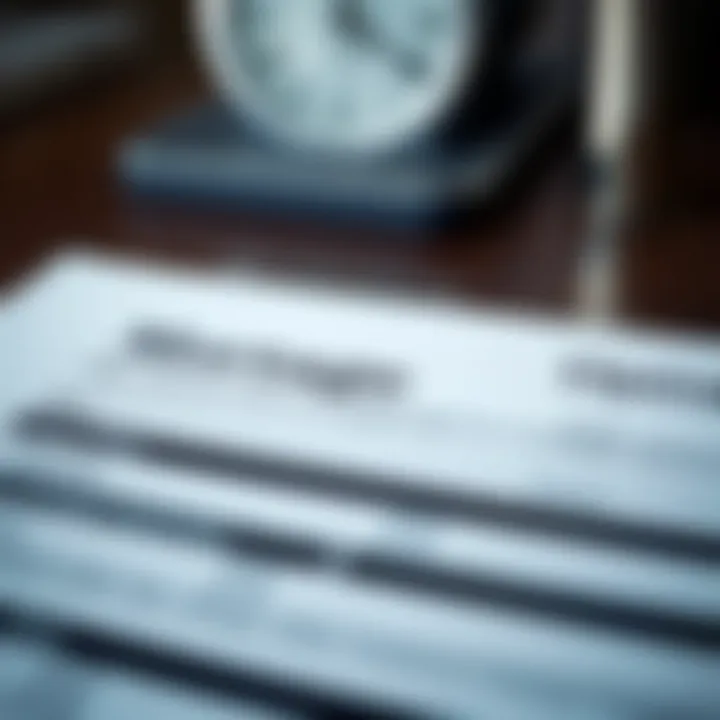 Understanding Mortgage Options A close-up of a mortgage application form