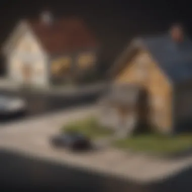 Understanding the Intersection of Housing and Credit A symbolic representation of a house and a credit score report