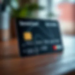 Visual representation of secured credit card features