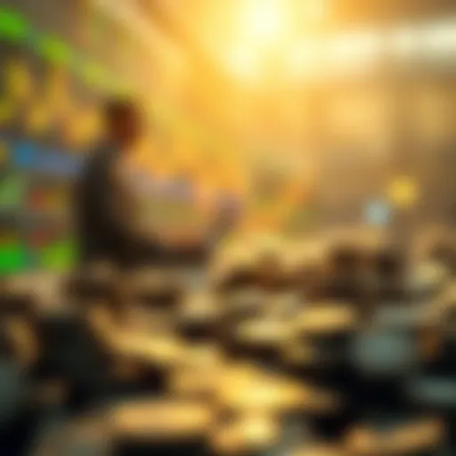 Conceptual illustration of dividend stocks as a source of income