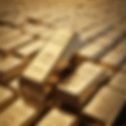 A stack of gold bars reflecting market trends