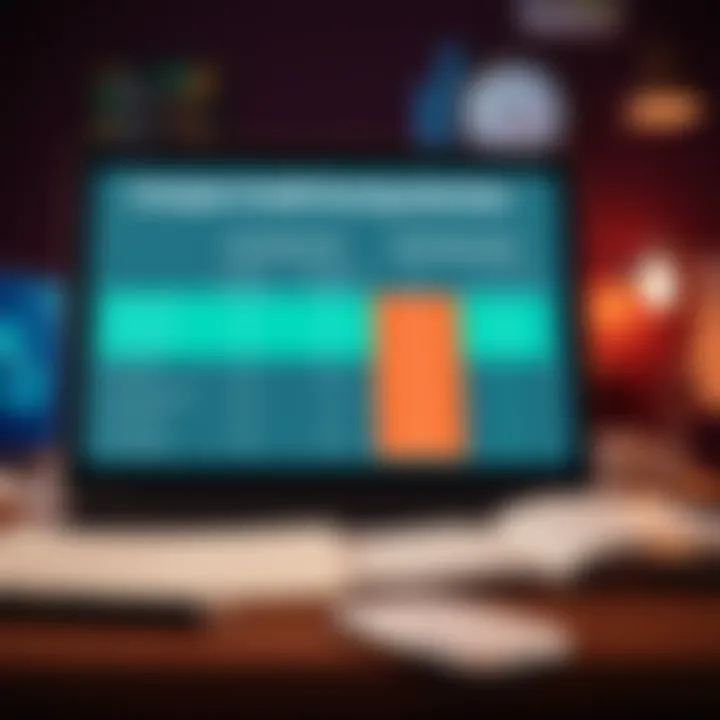 Comparison chart of credit scoring services