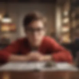 Young person contemplating financial goals