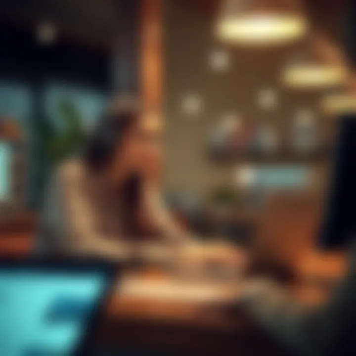 Customer service interaction illustration