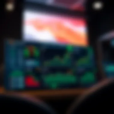 Dashboard showcasing stock market app features and tools