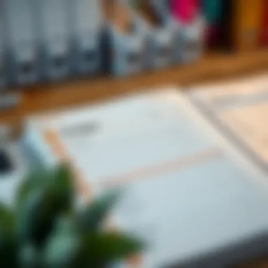 Illustration of a budget planner with categorized expenses