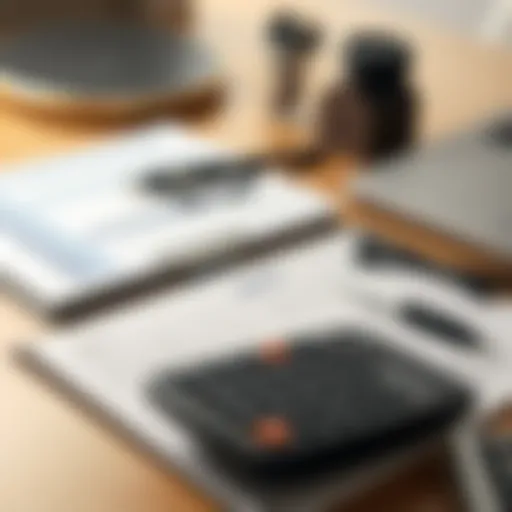 A budget planner on a desk with a calculator and pen