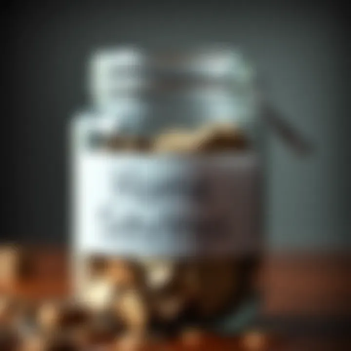 Effective Saving Methods A jar filled with coins labeled 'Home Savings'