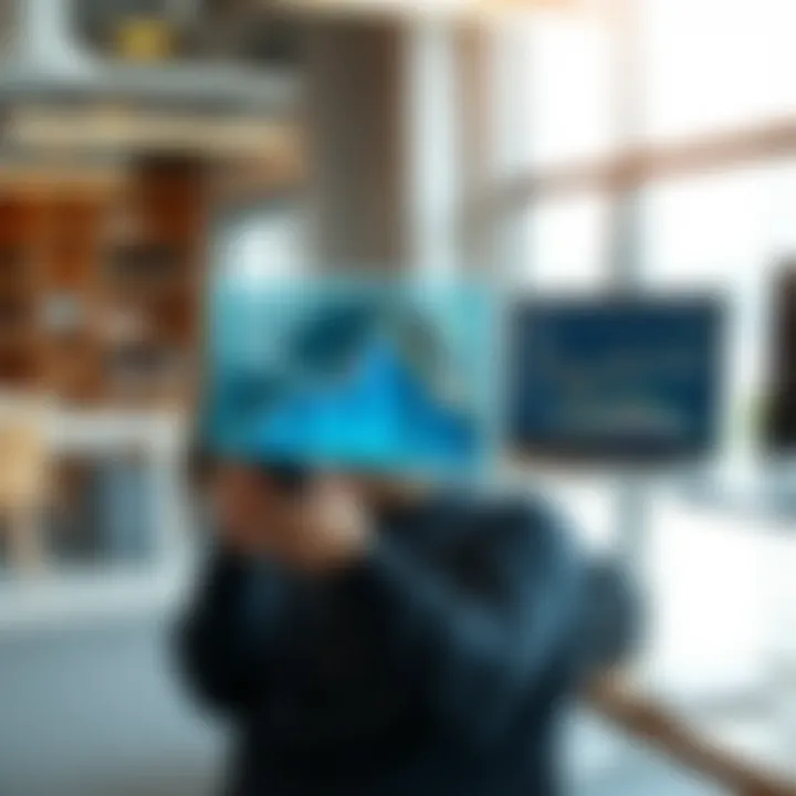 Innovative technology integration in a contemporary workspace