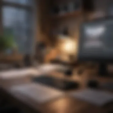 Utilizing Tax Software Effectively A serene workspace with a computer and tax software open