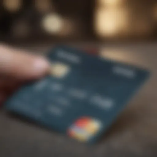 A person reviewing credit card options