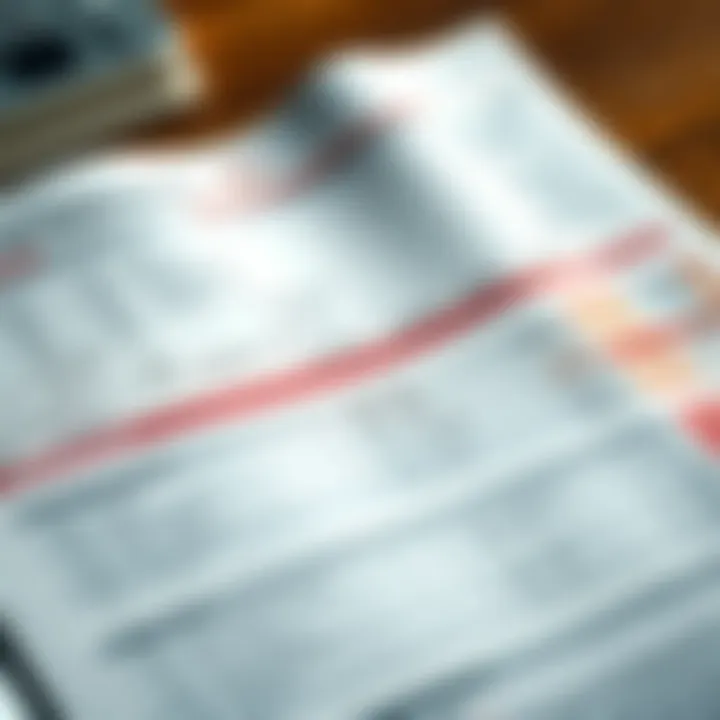 Detailed bank statement showcasing transactions