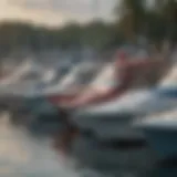 A serene marina with a variety of used boats