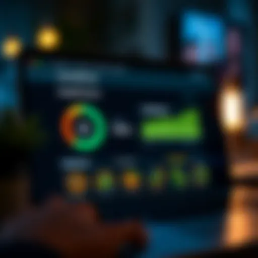 Visual representation of Credit Karma interface showing credit score