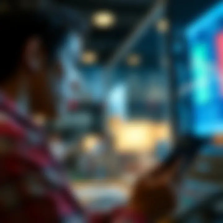 Conceptual image of a person evaluating credit card offers