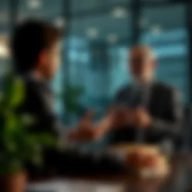 Illustration of a financial advisor discussing credit strategies