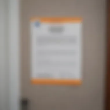 A close-up view of a foreclosure notice on a front door