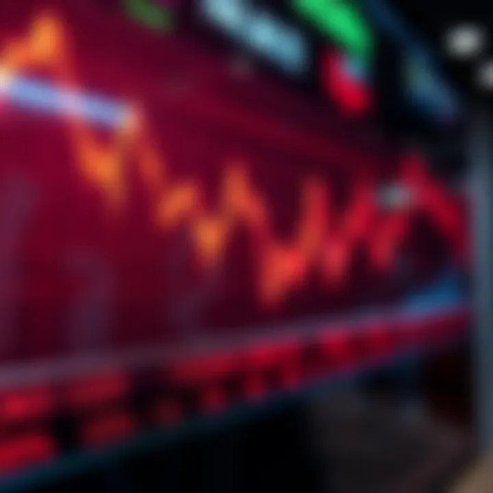 A conceptual visualization of penny stocks on a digital stock market display