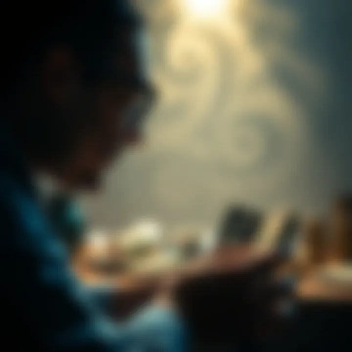 Conceptual image showing the psychological manipulation in scams