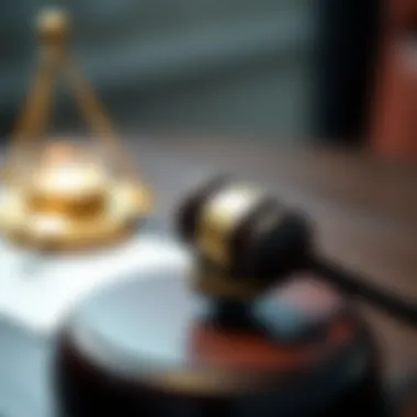 A gavel signifying legal authority and decisions